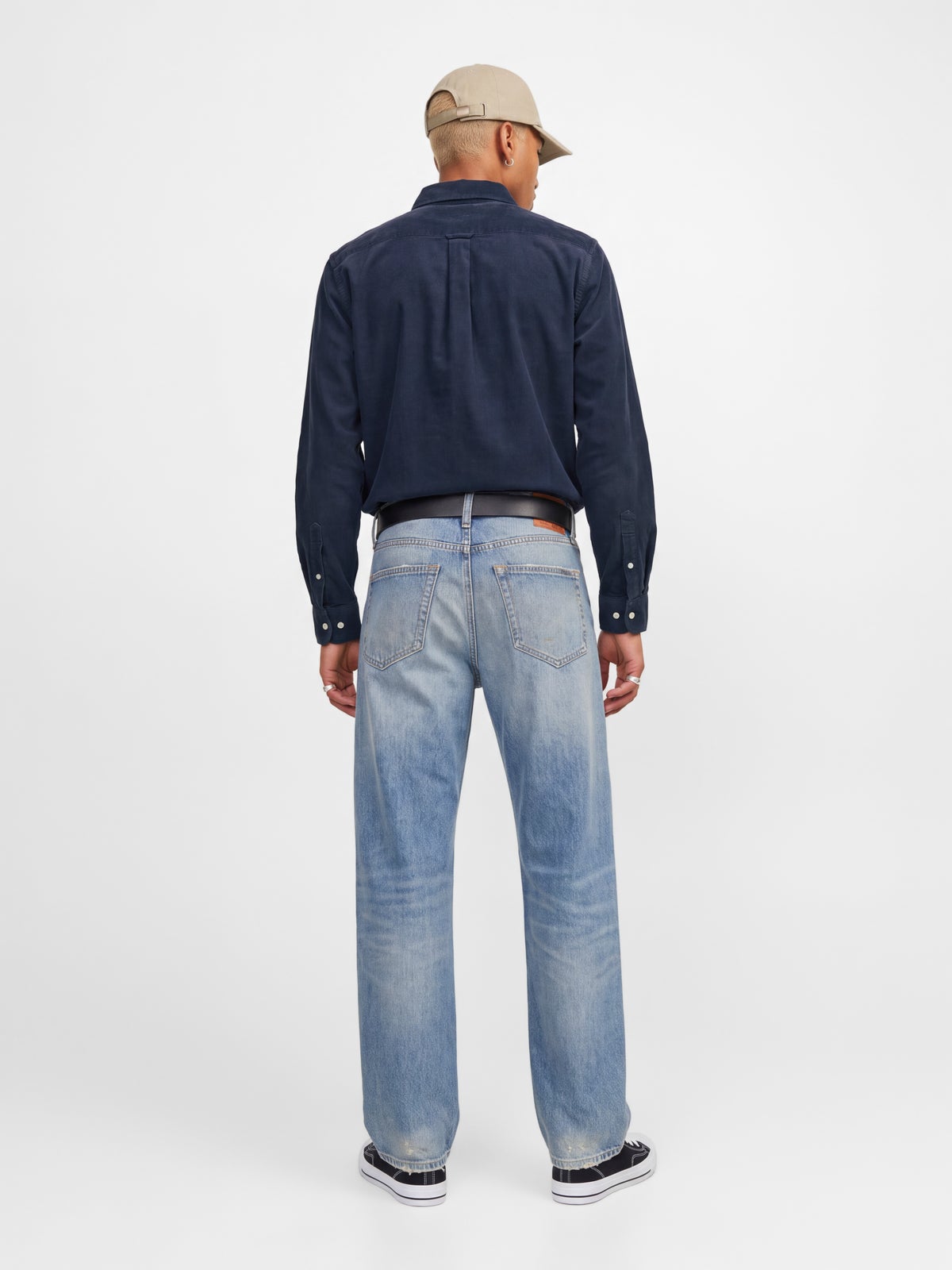 Ανδρικό κοτλέ πουκάμισο Field μπλε σκούρο – JACK & JONES