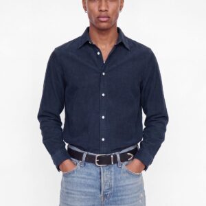 Ανδρικό κοτλέ πουκάμισο Field μπλε σκούρο – JACK & JONES