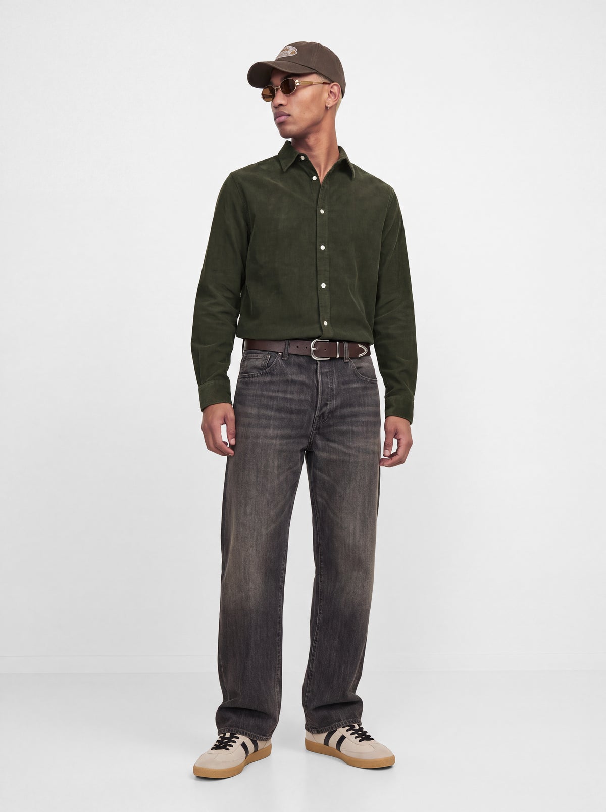 Ανδρικό κοτλέ πουκάμισο Field λαδί – JACK & JONES