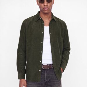 Ανδρικό κοτλέ πουκάμισο Field λαδί – JACK & JONES