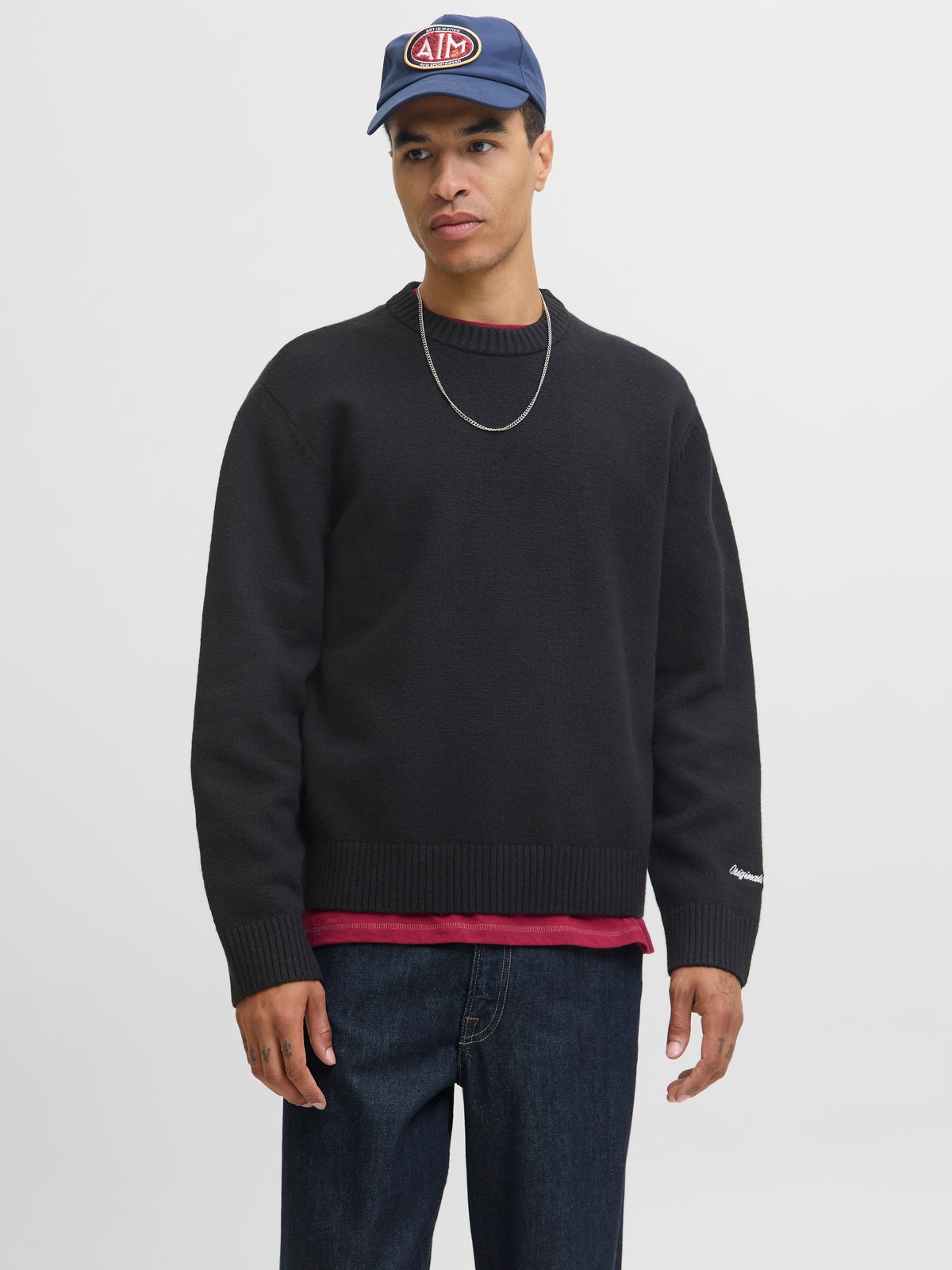 Ανδρικό πλεκτό πουλόβερ Norrebro μαύρο – JACK & JONES
