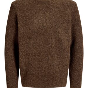 Ανδρικό πλεκτό πουλόβερ Simon καφέ – JACK & JONES