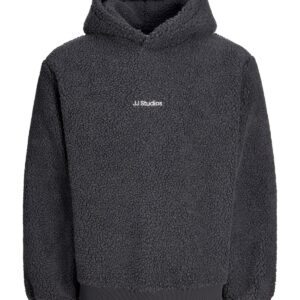 Ανδρικό φούτερ teddy με κουκούλα Soho ανθρακί – JACK & JONES
