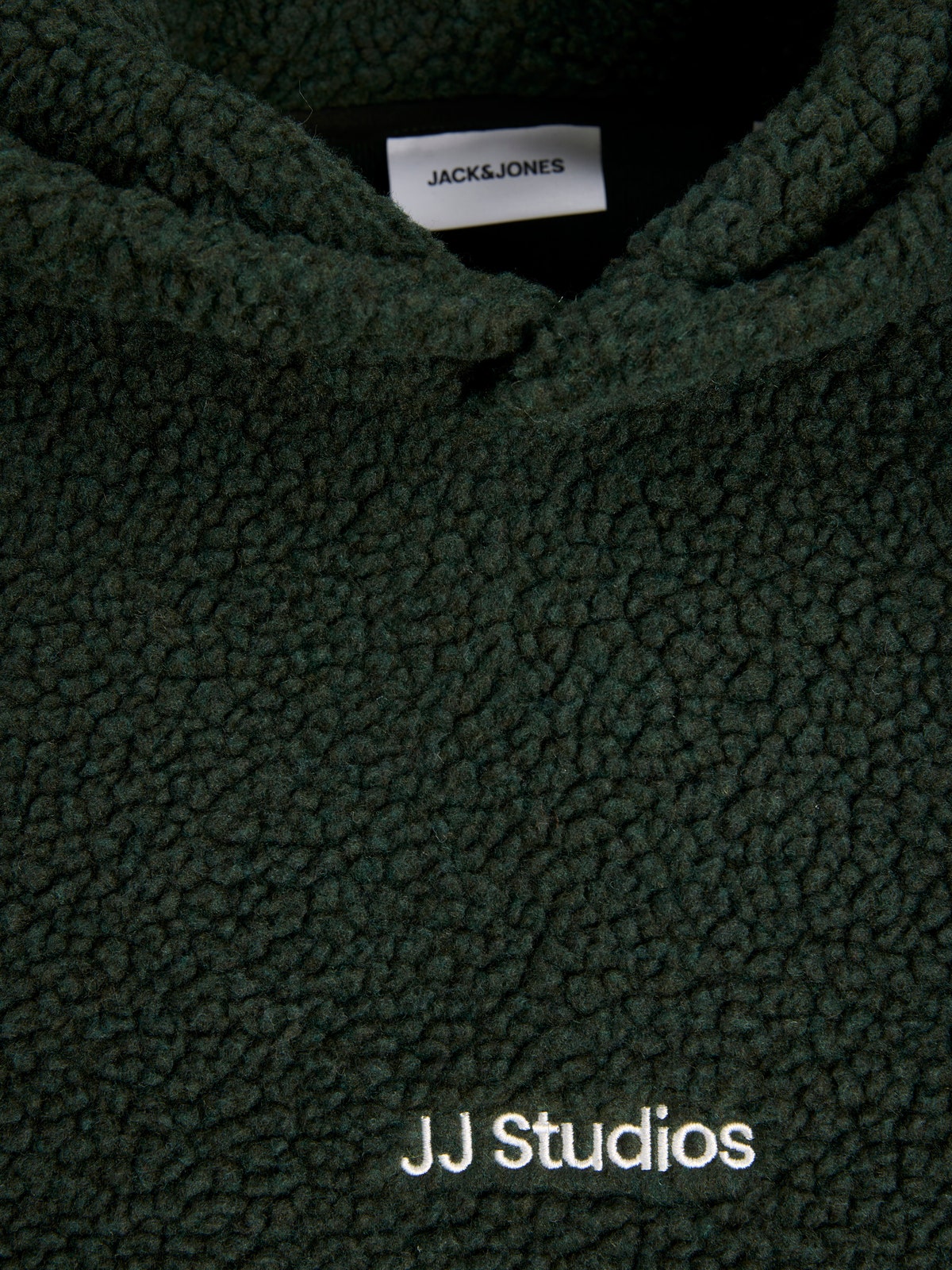 Ανδρικό φούτερ teddy με κουκούλα Soho πράσινο – JACK & JONES