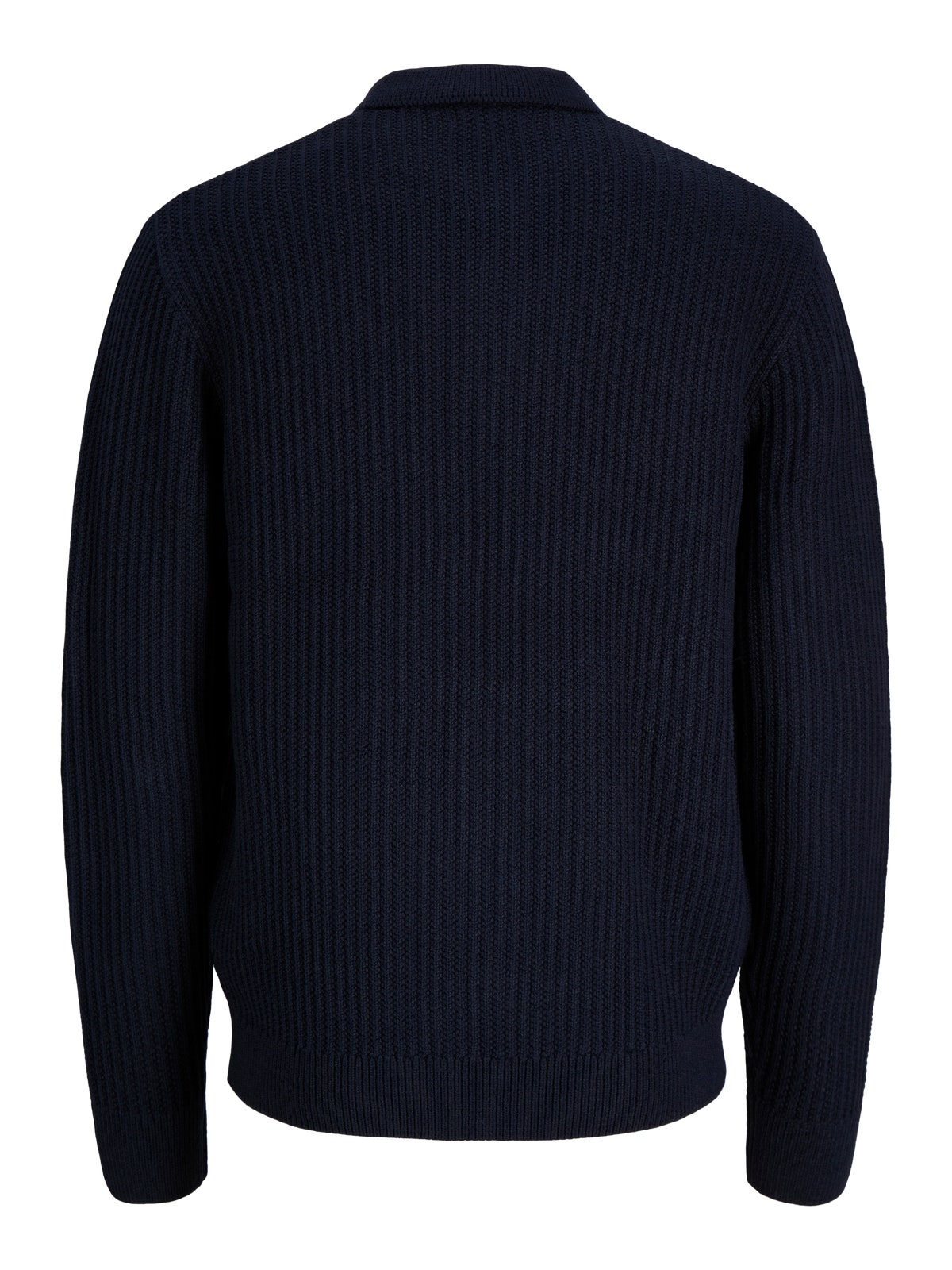 Ανδρική πλεκτή πόλο μπλούζα Sage μπλε σκούρο – JACK & JONES