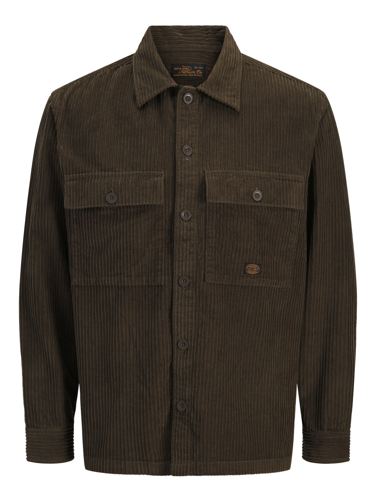 Ανδρικό κοτλέ overshirt Oliver λαδί – JACK & JONES