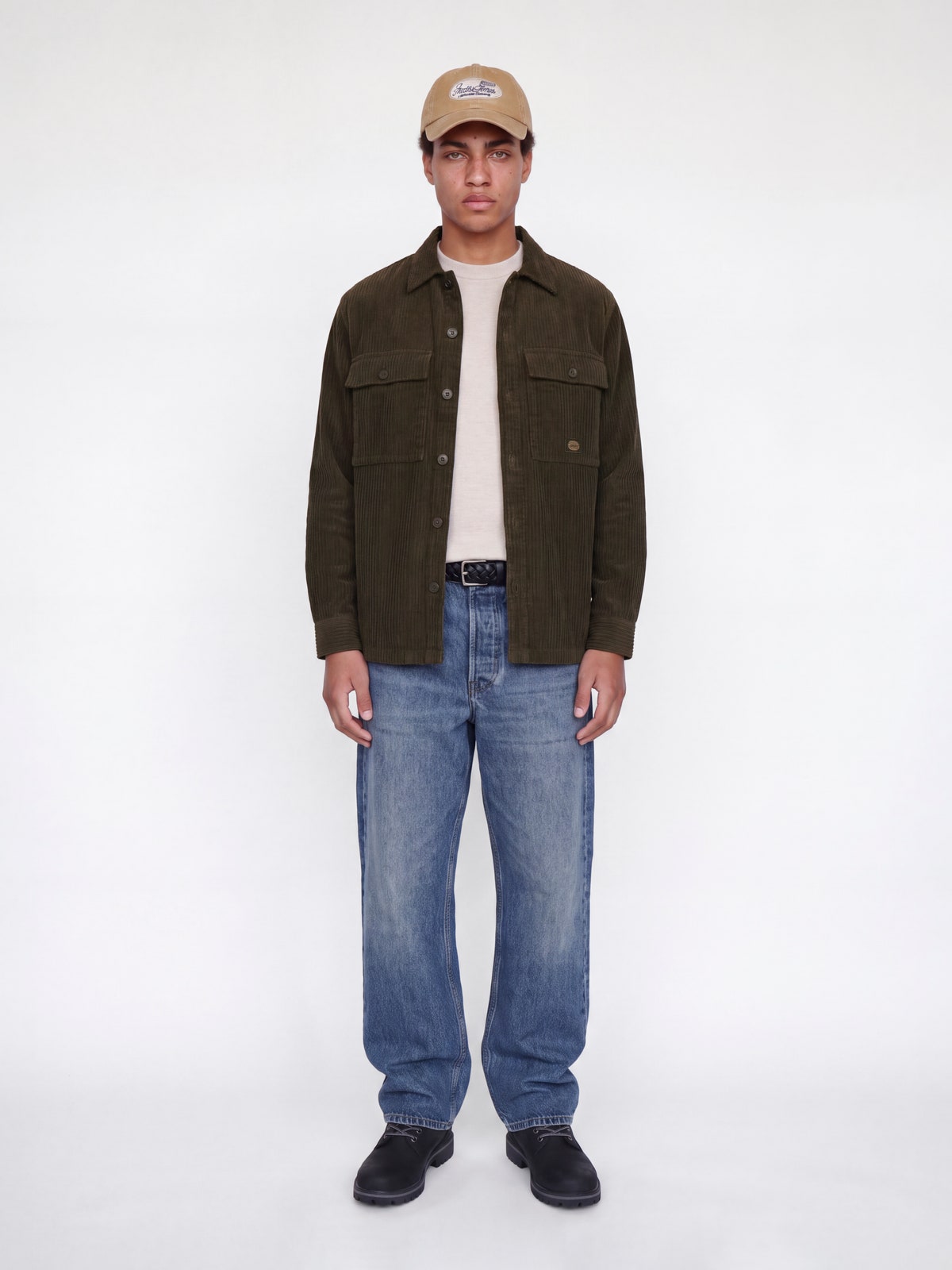Ανδρικό κοτλέ overshirt Oliver λαδί – JACK & JONES